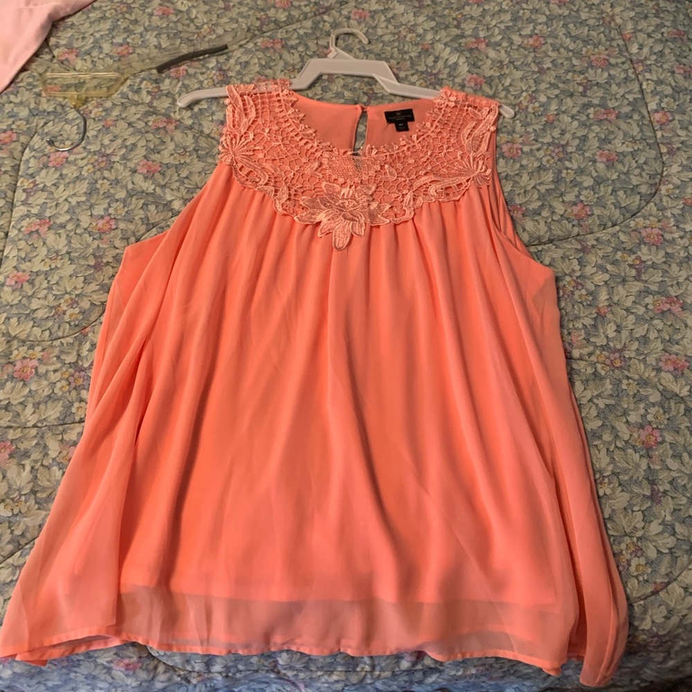Coral dress top